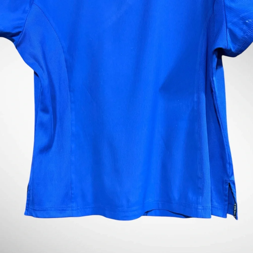 Koi Lite Women's Philosophy 3-Pocket Mock-Wrap Scrub Top in Blue Size Large - Picture 4 of 10